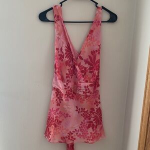 Floral Pink Sleeveless Top